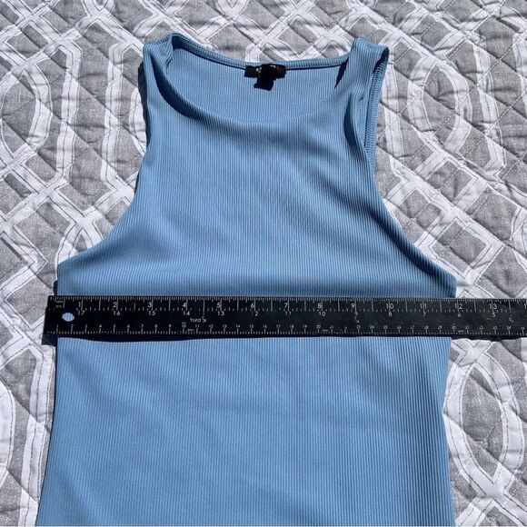 Sz XS Ribbed Blue Bodysuit by Express - Picture 2 of 7